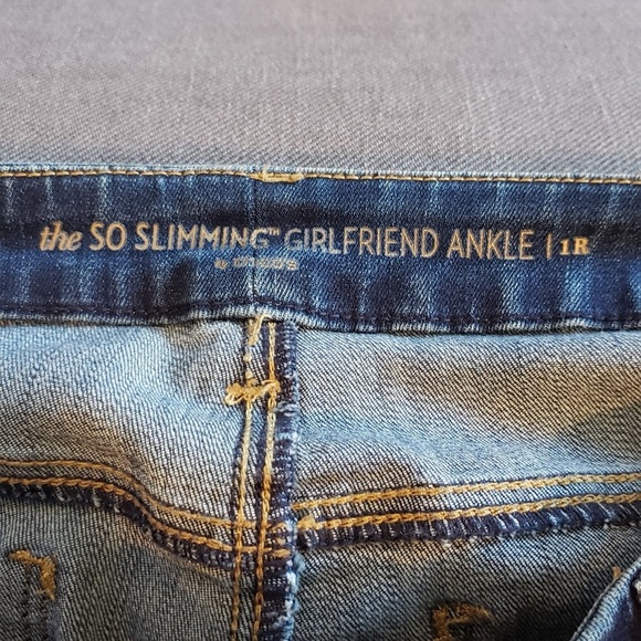 Chico SO Blue Cropped Jeans with Red Floral Embroidery Chico size 1 = size 8 - Picture 5 of 8